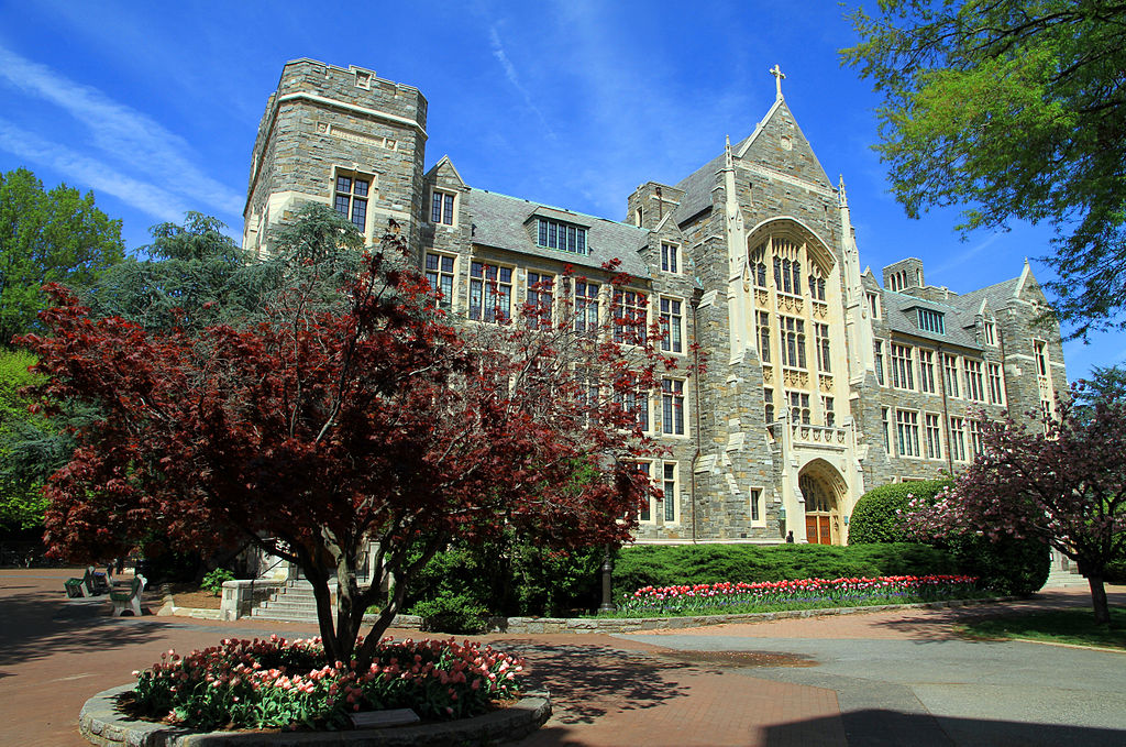 Healy Hall, a historic building on the Georgetown University main campus